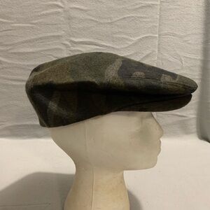 Gap Adult Newsboy Camouflage Hat Sz S/M Wool Blend